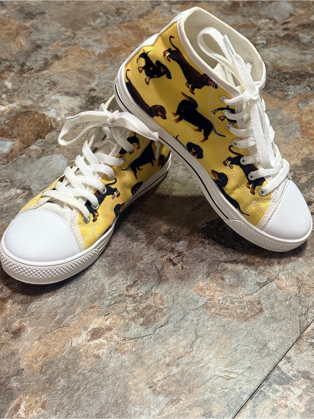 Dachshund high top shoes  euro size 37. US size 7